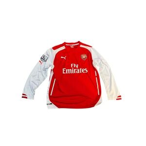 Distressed/Worn Puma Arsenal FC Long Sleeve Jersey GERRARD Mens L Barclays Patch